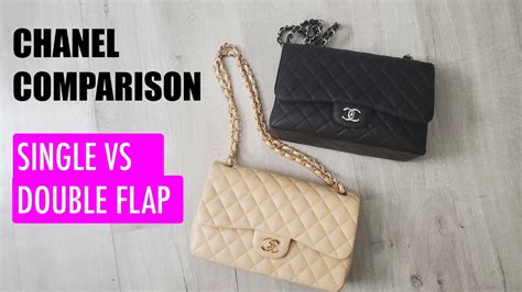 chanel double flap bag vs single flap|chanel double flap sale.